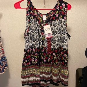 Multi print summer blouse